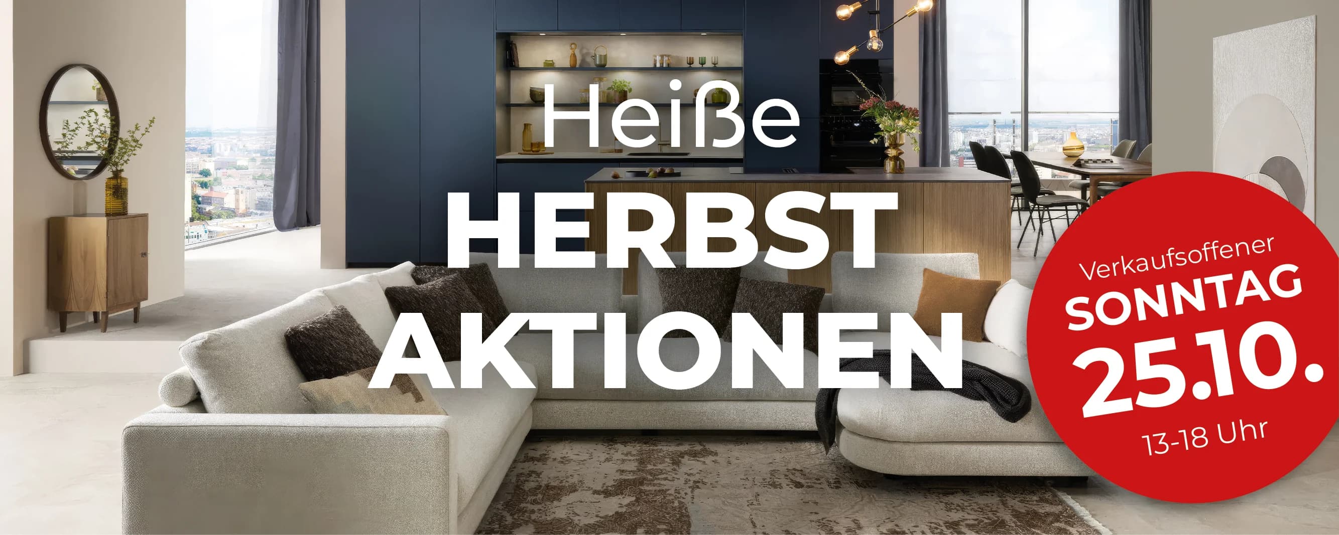 Heiße Herbst Aktionen bei Wagner Wohnen — verkaufsoffener Sonntag am 25.10., 13–18 Uhr