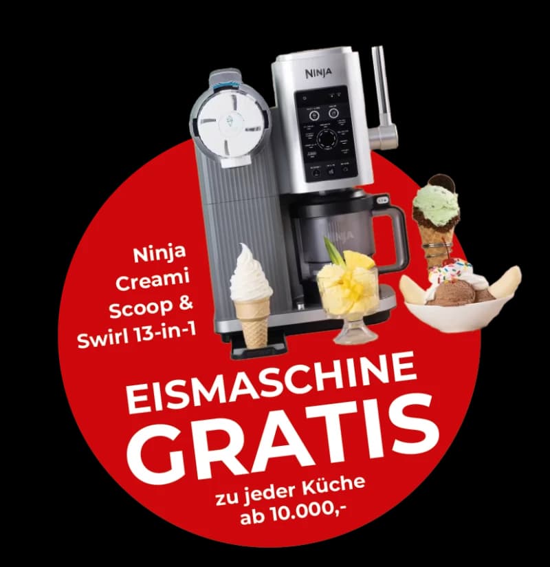 Ninja Creami Scoop & Swirl 13-in-1 Eismaschine — gratis zu jeder Küche ab 10.000 €